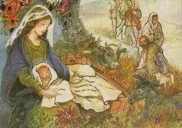 Vierge Marie Madone Bébé JÉSUS Noël Religion #PBB680.A - Vergine Maria E Madonne