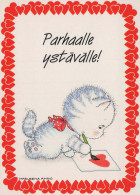 KATZE MIEZEKATZE Tier Vintage Ansichtskarte Postkarte CPSM #PBQ837.A - Cats