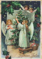 ÁNGEL Navidad Vintage Tarjeta Postal CPSM #PBP448.A - Anges