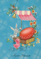 PÂQUES LAPIN ŒUF Vintage Carte Postale CPSM #PBO379.A - Easter