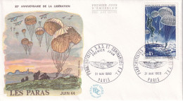 FDC 31/05/1969: Parachutistes S.A.S. Et Commandos F.F.L. - Débarquement En Normandie - Y&T N° 1603 - 1960-1969