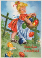 PASCUA NIÑOS Vintage Tarjeta Postal CPSM #PBO267.A - Easter