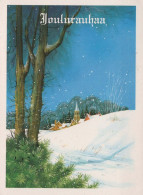 Bonne Année Noël ÉGLISE Vintage Carte Postale CPSM #PBO099.A - Nieuwjaar