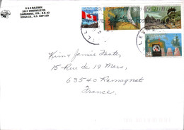 CANADA AFFRANCHISSEMENT COMPOSE SUR LETTRE POUR LA FRANCE 1999 - Storia Postale