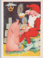 WEIHNACHTSMANN SANTA CLAUS Neujahr Weihnachten GNOME Vintage Ansichtskarte Postkarte CPSM #PBL587.A - Santa Claus