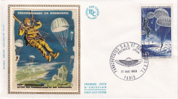 FDC 31/05/1969: Parachutistes S.A.S. Et Commandos F.F.L. - Débarquement En Normandie - Y&T N° 1603 - 1960-1969