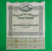 T-FR Société Agricole & Industrielle De Champthierry St-Maurice-lès-Charencey 1927 - Agricultura