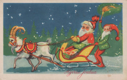 SANTA CLAUS Happy New Year Christmas Vintage Postcard CPSMPF #PKG359.A - Santa Claus