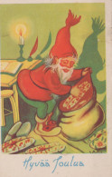 PÈRE NOËL Bonne Année Noël Vintage Carte Postale CPSMPF #PKG377.A - Santa Claus