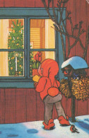 PÈRE NOËL Bonne Année Noël GNOME Vintage Carte Postale CPSMPF #PKD118.A - Santa Claus
