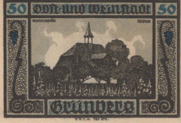 50 PFENNIG 1914-1924 Stadt GRÜNBERG Niedrigeren Silesia UNC DEUTSCHLAND Notgeld #PD065 - Lokale Ausgaben