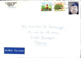 CANADA AFFRANCHISSEMENT COMPOSE SUR LETTRE POUR LA FRANCE 1989 - Storia Postale