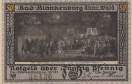 50 PFENNIG 1921 Stadt BAD BLANKENBURG Thuringia UNC DEUTSCHLAND Notgeld #PA235 - Lokale Ausgaben