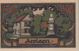 50 PFENNIG 1921 Stadt AROLSEN Waldeck-Pyrmont UNC DEUTSCHLAND Notgeld #PH984 - Lokale Ausgaben