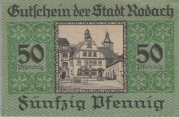 50 PFENNIG 1920 Stadt RODACH Bavaria DEUTSCHLAND Notgeld Banknote #PG228 - Lokale Ausgaben