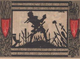 50 PFENNIG 1920 Stadt DETMOLD Lippe UNC DEUTSCHLAND Notgeld Banknote #PA444 - [11] Local Banknote Issues