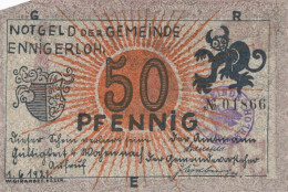 50 PFENNIG 1921 Stadt ENNIGERLOH Westphalia UNC DEUTSCHLAND Notgeld #PB264 - Lokale Ausgaben