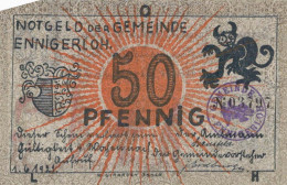 50 PFENNIG 1921 Stadt ENNIGERLOH Westphalia UNC DEUTSCHLAND Notgeld #PB262 - [11] Local Banknote Issues