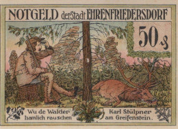 50 PFENNIG 1921 Stadt EHRENFRIEDERSDORF Saxony UNC DEUTSCHLAND Notgeld #PB042 - [11] Emisiones Locales
