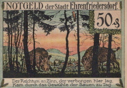 50 PFENNIG 1921 Stadt EHRENFRIEDERSDORF Saxony UNC DEUTSCHLAND Notgeld #PB041 - [11] Local Banknote Issues