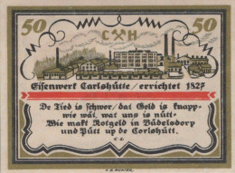 50 PFENNIG 1921 Stadt BÜDELSDORF Schleswig-Holstein UNC DEUTSCHLAND #PA318 - [11] Emisiones Locales