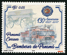 PANAMA (2018) 130 Aniversario Bomberos Panamá, Camión, Carro, Firefighters, Pompiers, Feuerwehr, Firemen - MINT - Panamá