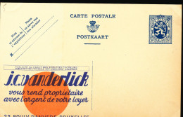 BELGIUM PPS SBEP 1 PUBLIBEL 5 VANDERLICK UNUSED - Werbepostkarten