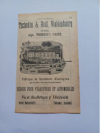 Ancienne Publicité Horlogerie TSCHUDIN ET HEID WALDENBOURG SUISSE 1914 - Suiza