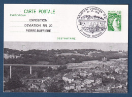 France - Entier Postal - Pierre Buffière - Déviation RN 20 - La Prévention Routière - 1979 - Buste Postali E Su Commissione Privata TSC (ante 1995)