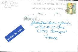 CANADA SEUL SUR LETTRE POUR LA FRANCE 1999 - Brieven En Documenten