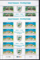 Polynésie N°358A/359A - Feuille De 5 Triptyques - Neufs ** Sans Charnière - TB - Unused Stamps