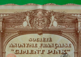 T-FR Société Anonyme Française Du Ciment Pink 1909 - TRES RARE ! - Otros & Sin Clasificación