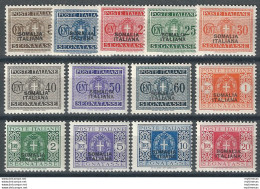 1934 Somalia Segnatasse D'Italia Sopr. MNH Sass. N. Tx 52/64 - Altri & Non Classificati