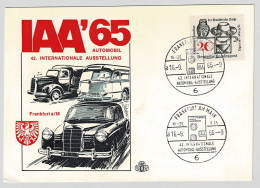 Deutschland 1965   Karte IAA Automobilausstellung Frankfurt - - Voitures