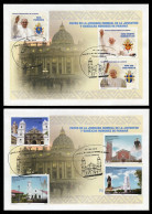 PANAMA (2019) Papas Jornada Mundial Juventud Y Basílicas Menores, Pope, Vaticano, Catedral, Cathedral - First Day Covers - Panama