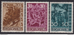 1960 LIECHTENSTEIN, N° 356/358 Alberi MNH/** - Sonstige & Ohne Zuordnung