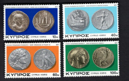 2024713766 1977 SCOTT 479 482  (XX) POSTFRIS MINT NEVER HINGED - ANCIENT COINS OF CYPRUS - Unused Stamps
