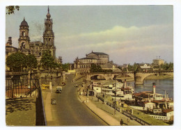 DRESDEN - Dampferanlegestelle, Dimitroff-BrÃ¼cke, Probsteikirche - Dresden