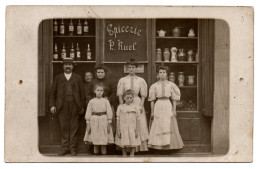 Devanture épicerie. Carte Photo Animée Non Située - Negozi