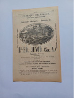 Ancienne Publicité Horlogerie LS-ED.JUNOD LUCENS SUISSE 1914 - Zwitserland