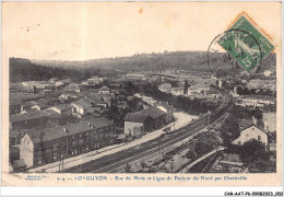 CAR-AATP6-54-0490 - LONGUYON - Rue De Metz Et Ligne De Pars Et Du Nord Par Charleville - Longuyon