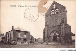 CAR-AATP2-19-0161 - SORNAC - L'église Et Rue De La Courtine - Sonstige & Ohne Zuordnung