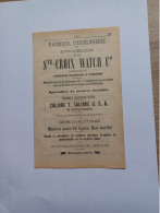 Ancienne Publicité Horlogerie STE CROIX WATCH CO SUISSE 1914 - Svizzera