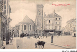 CAR-AATP10-77-0824 - LA FERTE-SOUS-JOUARRE - La Place - L'église - La Ferte Sous Jouarre