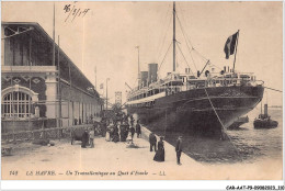 CAR-AATP9-76-0805 - LE HAVRE - Un Transatlantique Au Quai D'escale - Haven