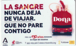 Blood Donation Sevilla  Bus Card Contactless Rechargable Special Limited Edition - Europe