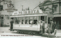 Very Rare Tramway Sevilla  Bus Card Contactless Rechargable Special Old And Very Limited Edition , Photo In B&W Train - Europa