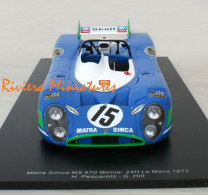 SPARK - MATRA SIMCA MS 670 - N°15 - Winner 24 Heures Du Mans 1972 - 18LM72 - 1/18 - Andere & Zonder Classificatie