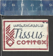 TISSUS COTITEX - OLD MATCHBOX LABEL ALGERIA - Boites D'allumettes - Etiquettes