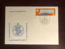 DDR GERMANY FDC COVER 1966 YEAR WHO HEALTH MEDICINE STAMPS - Cartas & Documentos